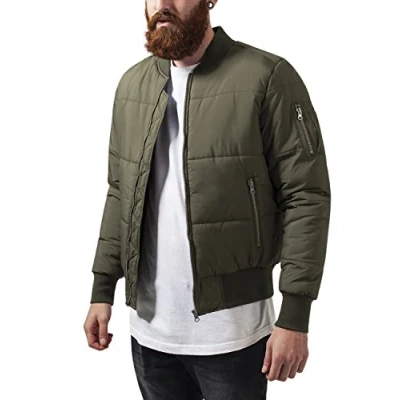 Obrázek Urban Classics Basic Quilt Bomber Jacket bunda, Muži, Velikost: XXL, Olive
