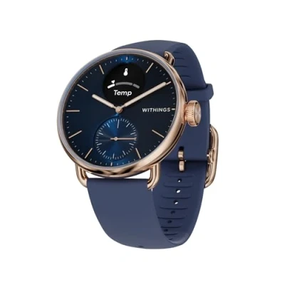 Obrázek Withings ScanWatch 2 Connected Healthwatch, pánské dámy, EKG elektrokardiogram, SpO2, teplota, sledování spánku, zdraví dýchacích cest, aktivity, kalorie, vodotěsné, baterie 30 dnů, Android iOS