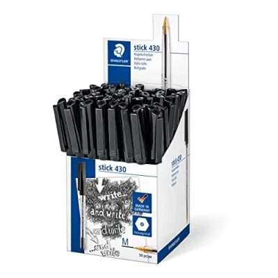 Obrázek Staedtler stick 430 M pro 9CP5 propiska šířka 50 kusů Černá