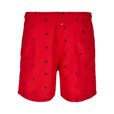Obrázek Urban Classics Embroidery SWIM Plavky, Muži, Velikost: Large, Leaf/firered/navy