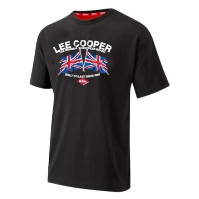Obrázek Lee Cooper Workwear pánské potištěné tričko s kulatým výstřihem a krátkými rukávy, černé, L