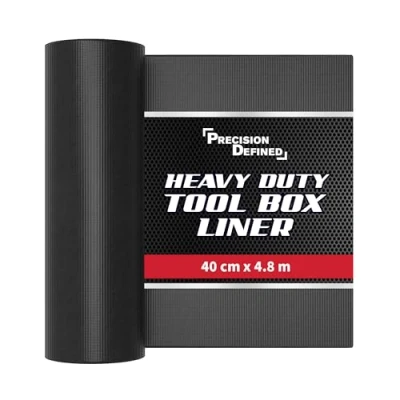 Obrázek Precision Defined Schubladenmatte Antirutschmatte Schaumstoff 3 mm Einlage für Werzeugkoffer, Schrank, Regal und Schublade rutschfeste Unterlage Schwarz 40,6 cm x 4,9 m zuschneidbar