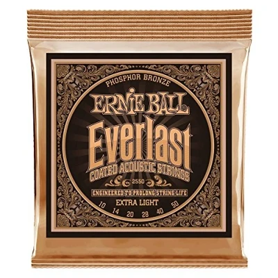 Obrázek Ernie Ball Everlast Extra Light Coated fosfor bronzové akustické kytarové struny, tloušťka 10 50