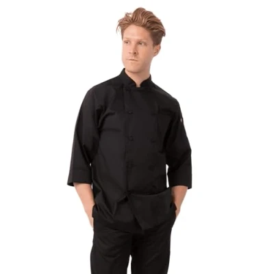 Obrázek Chef Works Pánský maroko kuchařský plášť kuchařské bundy, černá