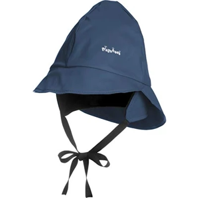 Obrázek Playshoes Unisex dětská čepice do deště s podšívkou větrovka a vodotěsný klobouk oděv deště, námořnická fleecová podšívka