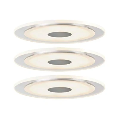 Obrázek Paulmann Premium EBL sada Whirl kulatá stmívatelná LED 3x6,7W 18VA 350mA 150 mm hliník g./satén hliník/akryl