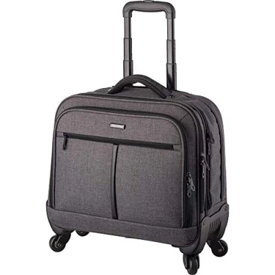 Obrázek Lightpak 46133 business laptop Trolley Phoenix, kufr na kolečkách se 4 kolečky s lehkým chodem, aretovatelný systém koleček, kufr, přihrádka pro notebooky do 17&quot;, šedý, 43,5 x