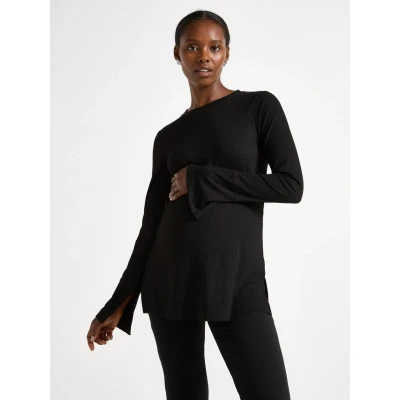 Obrázek Lindex MOM WITH Slits Top s dlouhým rukávem, Ženy, Velikost: 40/42, Black