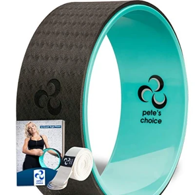 Obrázek Yoga Rad mit eBook inklusive &amp; Yogagurt Bequem langlebiges Zubehör I Wheel für mehr Flexibilität Idealer Rückendehner