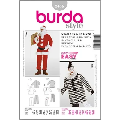 Obrázek Střihová předloha Burda 2466 masopust pánské vel. 46/48 58/60