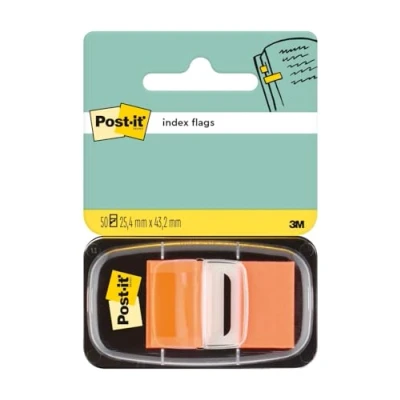 Obrázek Post it I680 4 Index 1 dávkovač s 50 lepicími proužky (25,4 x 43,2 mm) oranžový