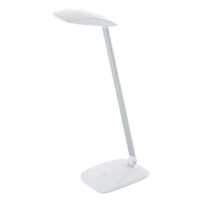 Obrázek EGLO LED stolní lampa Cajero, 1 plamenná s dotykem, stmívatelná, USB lampa, na psací stůl, minimalismus z vysoce kvalitního plastu, kancelářská v bílé barvě