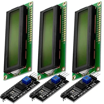 Obrázek AZDelivery HD44780 16x2 LCD modul Display Bundle s rozhraním I2C 2x16 znaků kompatibilní Arduino včetně e knihy (se zeleným pozadím a černými znaky)