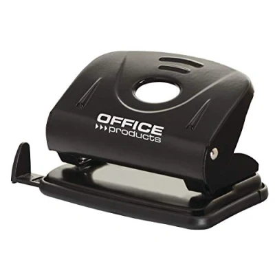 Obrázek OFFICER PRODUCTS 18052211 05 děrovačka/až 25 listů/mechanismus a kryt z kovu/plastového ramene (ABS)/barva: černá/protiskluzová umělá pokrývka na podlahu