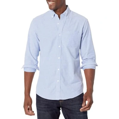Obrázek Amazon Essentials Pánská oxfordská košile s dlouhým rukávem náprsní kapsou, normální střih, modrá, XS