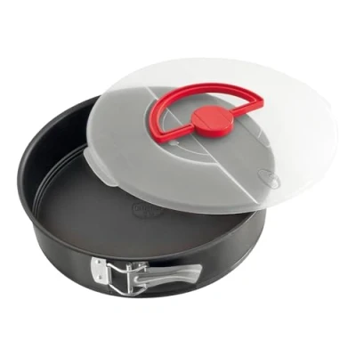 Obrázek Dr. Oetker Pečicí forma na pečení s víkem Bake &amp; Go Ø 26 cm, kulatý plech nepřilnavým povrchem, vč. poklice