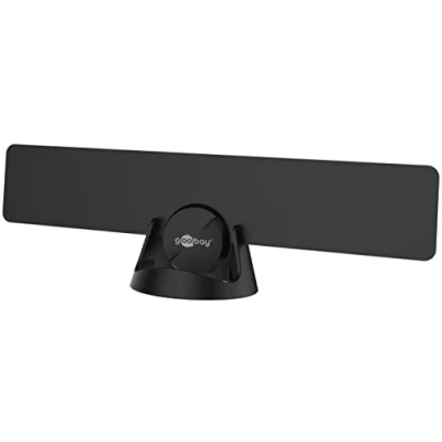 Obrázek Goobay 67183 Ultra plochá Full HD DVB T2 pokojová anténa, vč. LTE/4G filtru, box, černá