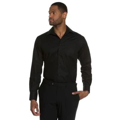 Obrázek JP 1880 Pánské velké velikosti, nadměrné pánská košile L 8XL, business, límec, do Comfort Fit 703633, černá