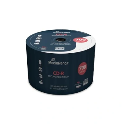 Obrázek MediaRange CD R 700MB80min 52krát rychlost zápisu, 50dílný Cakebox