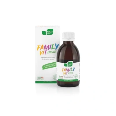Obrázek NICApur Multivitamíny: FamilyVit liquid® pro děti a dospělé bez cukru vyrobeno v Rakousku