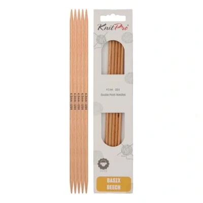 Obrázek KnitPro K35117 Punčochové pletací jehlice, Wood, hnědá, 4 mm, 5