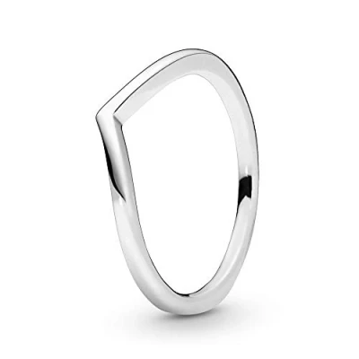 Obrázek Pandora Dámský leštěný Wishbone prsten Sterling, Mincovní stříbro, Bez drahokamu