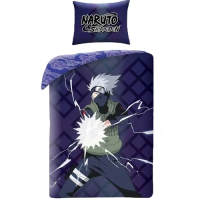 Obrázek Halantex Naruto Shippuden Bettwäsche Set Kakashi Hatake, wendbar, 140 x 200 cm mit Kissenbezug 70 90 cm, 100 % Polyester, mehrfarbig