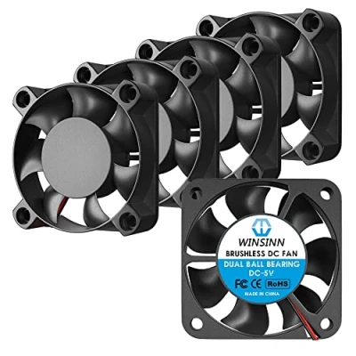 Obrázek WINSINN 40 mm Lüfter 5 V, 3D Drucker Micro Volt 4010 Doppelkugellager, bürstenlose Kühlung x 10 2 PIN (5er Pack)
