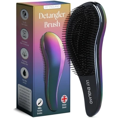 Obrázek Detangle Hair Brush for Curly Hair, Straight, Dry &amp; Wet Detangling Thick Fine Kids, Women, Toddlers Vegan Detangler by Lily England